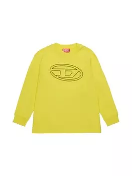 Diesel Kids толстовка с тисненым логотипом, желтый