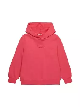 Diesel Kids толстовка с вышитым логотипом, розовый