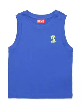 Diesel Kids топ с принтом, синий
