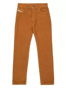 Diesel Kids вельветовые брюки прямого кроя, коричневый