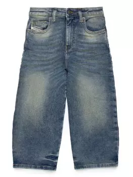 Diesel Kids зауженные джинсы JoggJeans с темным грязным эффектом -- D-Arrel, синий