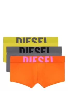 Diesel комплект из трех боксеров с логотипом, оранжевый