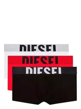 Diesel комплект из трех боксеров с логотипом, красный