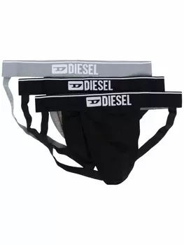 Diesel комплект из трех боксеров в стиле колор-блок, черный