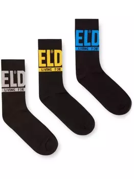 Diesel комплект SKM-Ray из трех пар носков, черный
