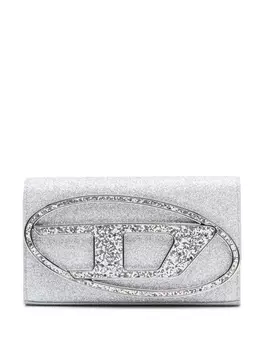 Diesel кошелек 1DR с блестками, серебристый