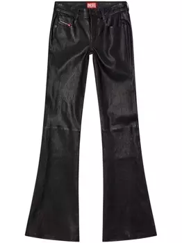Diesel кожаные брюки L-Stellar, черный