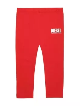 Diesel легинсы из джерси с логотипом, красный