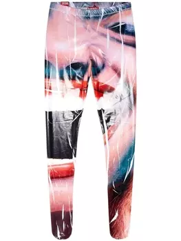 Diesel легинсы P-Koll-M1 с графичным принтом, розовый