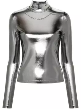 Diesel лонгслив T-Meta, серебристый