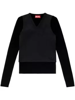 Diesel многослойная рубашка, черный