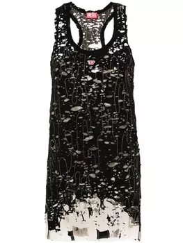 Diesel многослойное платье D-Bilson, черный