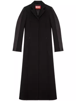Diesel однобортное пальто G-Fine, черный