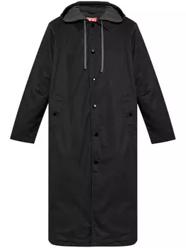 Diesel однобортное пальто J-Marlon, черный