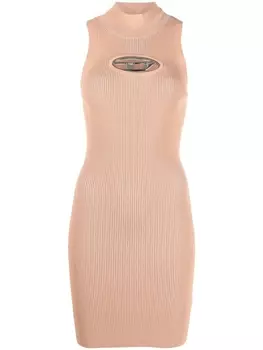 Diesel платье M-Onerva с логотипом, нейтральный цвет