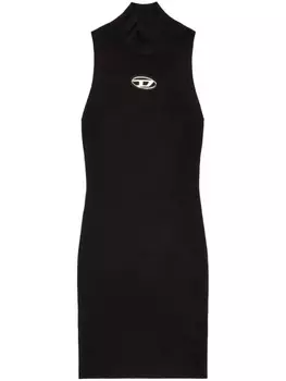 Diesel платье M-Onervax Oval с воротником-стойкой, черный
