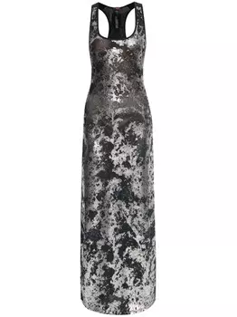 Diesel платье макси C-Finishnet, серебряный