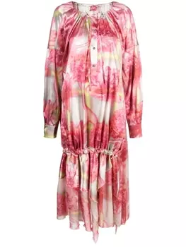 Diesel платье макси D-Cabir с цветочным принтом, розовый