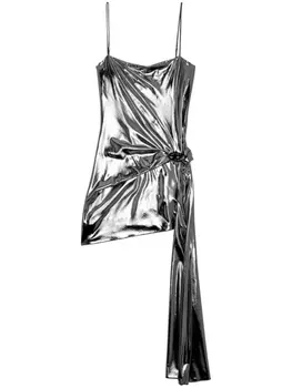 Diesel платье мини D-Blas с эффектом металлик, серебристый