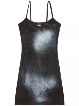 Diesel платье мини D-Hopy-N2 в рубчик, черный