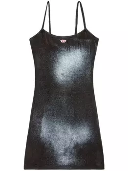 Diesel платье мини D-Hopy-N2 в рубчик, черный