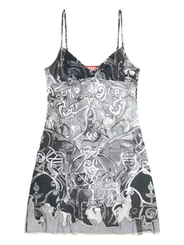 Diesel платье мини D-Inlay, серый