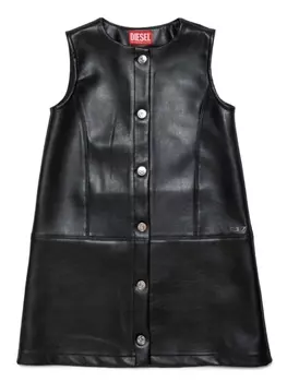 Diesel платье мини Daniala из искусственной кожи, черный