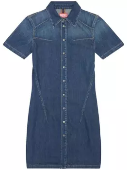 Diesel платье-рубашка De-Shirty на пуговицах, синий