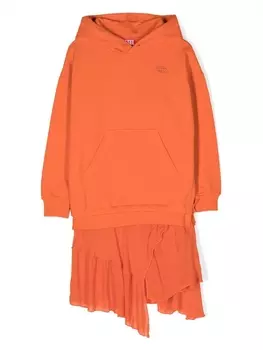 Diesel платье с капюшоном, оранжевый