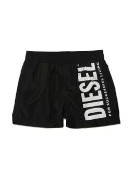 Diesel плавки-шорты с логотипом, черный