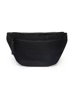 Diesel поясная сумка Oval с тиснением D, черный