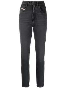 Diesel прямые джинсы с завышенной талией, серый