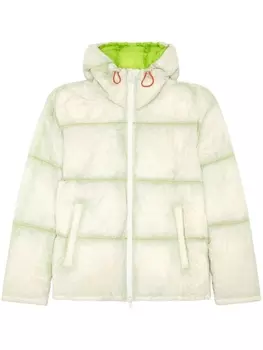 Diesel пуховик W-Baskin с капюшоном, нейтральный цвет