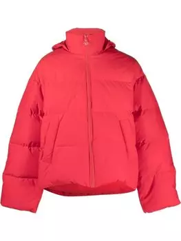 Diesel пуховик W-Oval с тисненым логотипом, красный
