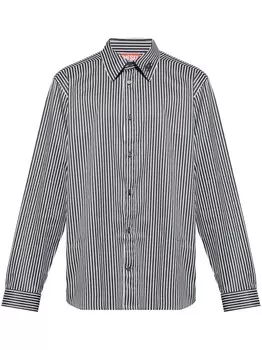 Diesel рубашка из хлопка в полоску S-Turner-Stripe-D, черный