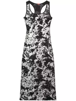 Diesel сетчатое платье x Savage x Fenty, серебряный