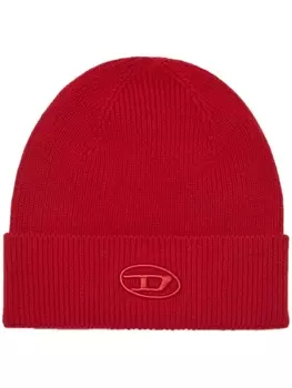 Diesel шапка бини K-Coder Fully-B в рубчик, красный