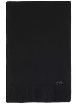 Diesel шарф K-Revolve с вышитым логотипом, черный