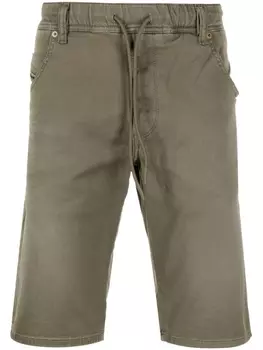 Diesel шорты кроя слим с кулиской, зеленый