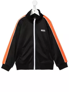 Diesel спортивная куртка на молнии с логотипом, черный