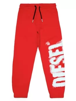 Diesel спортивные брюки с логотипом, красный