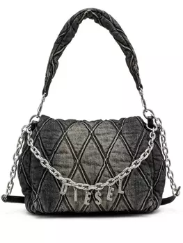 Diesel сумка на плечо Charm-D с логотипом, черный