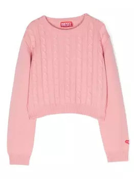 Diesel толстовка фактурной вязки, розовый