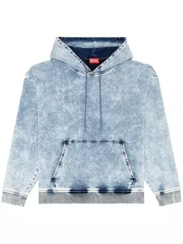 Diesel толстовка из денима D-Um-Rib, синий
