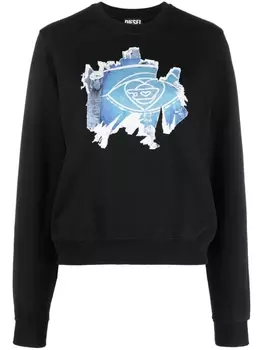 Diesel толстовка с графичным принтом, черный