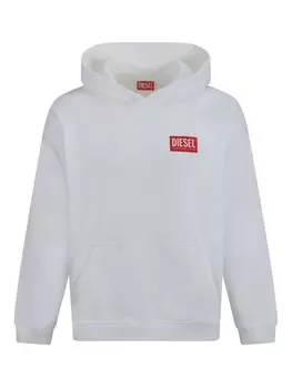 Diesel толстовка с капюшоном S-BOXT из хлопка, белый