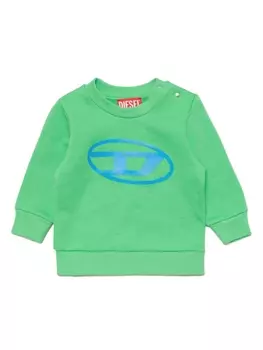 Diesel толстовка с логотипом Oval D, зеленый