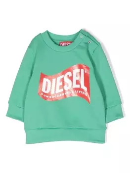 Diesel толстовка с логотипом, зеленый