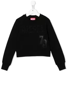 Diesel толстовка с нашивкой, черный