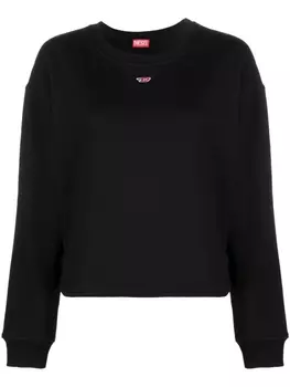 Diesel толстовка с вышитым логотипом, черный